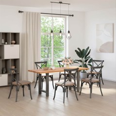 vidaXL Couchtischbeine Anthrazit 2 Stk. 60x(72-73) cm Stahl