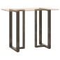 vidaXL Bartischbeine T-Form 2 Stk. Naturstahl 60x35x(110-111) cm Stahl vidaXL Bartischbeine T-Form 2 Stk. Naturstahl 60x35x(110-111) cm Stahl