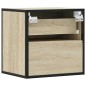vidaXL Wand-Nachttische 2 Stk. Sonoma-Eiche 40x31x39,5 cm