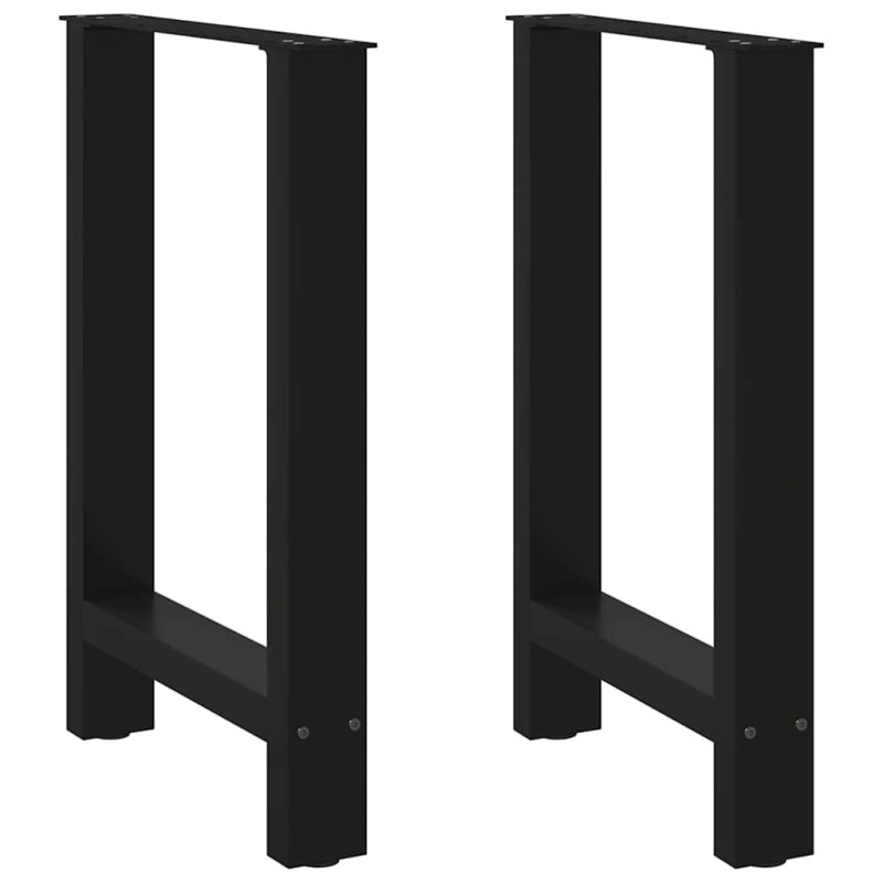 vidaXL Couchtischbeine Schwarz 2 Stk. 60x(72-73) cm Stahl vidaXL Couchtischbeine Schwarz 2 Stk. 60x(72-73) cm Stahl