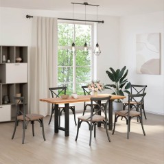 vidaXL Couchtischbeine Schwarz 2 Stk. 60x(72-73) cm Stahl