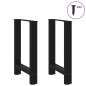 vidaXL Couchtischbeine Schwarz 2 Stk. 60x(72-73) cm Stahl vidaXL Couchtischbeine Schwarz 2 Stk. 60x(72-73) cm Stahl