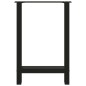 vidaXL Couchtischbeine Schwarz 2 Stk. 60x(72-73) cm Stahl vidaXL Couchtischbeine Schwarz 2 Stk. 60x(72-73) cm Stahl