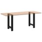 vidaXL Couchtischbeine Schwarz 2 Stk. 60x(72-73) cm Stahl vidaXL Couchtischbeine Schwarz 2 Stk. 60x(72-73) cm Stahl