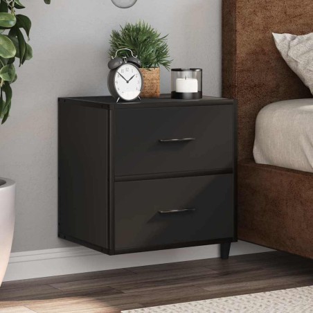 vidaXL Wand-Nachttische 2 Stk. Schwarz 40x31x39,5 cm