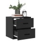 vidaXL Wand-Nachttische 2 Stk. Schwarz 40x31x39,5 cm