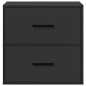 vidaXL Wand-Nachttische 2 Stk. Schwarz 40x31x39,5 cm