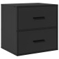 vidaXL Wand-Nachttische 2 Stk. Schwarz 40x31x39,5 cm