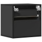 vidaXL Wand-Nachttische 2 Stk. Schwarz 40x31x39,5 cm