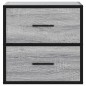 vidaXL Wand-Nachttische 2 Stk. Grau Sonoma 40x31x39,5 cm
