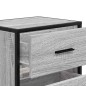 vidaXL Wand-Nachttische 2 Stk. Grau Sonoma 40x31x39,5 cm