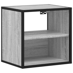 vidaXL Wand-Nachttisch Grau Sonoma 40x31x39,5 cm