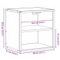 vidaXL Wand-Nachttisch Grau Sonoma 40x31x39,5 cm vidaXL Wand-Nachttisch Grau Sonoma 40x31x39,5 cm