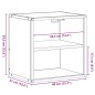 vidaXL Wand-Nachttisch Braun Eichen-Optik 40x31x39,5 cm