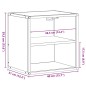vidaXL Wand-Nachttisch Sonoma-Eiche 40x31x39,5 cm
