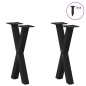vidaXL Couchtischbeine X-Form 2 Stk. Schwarz 38x(42-43) cm Stahl vidaXL Couchtischbeine X-Form 2 Stk. Schwarz 38x(42-43) cm Stahl