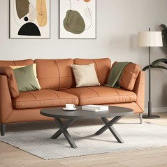 vidaXL Couchtischbeine X-Form 2 Stk. Anthrazit 70x(30-31) cm Stahl