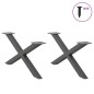 vidaXL Couchtischbeine X-Form 2 Stk. Anthrazit 70x(30-31) cm Stahl vidaXL Couchtischbeine X-Form 2 Stk. Anthrazit 70x(30-31) cm Stahl