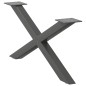 vidaXL Couchtischbeine X-Form 2 Stk. Anthrazit 70x(30-31) cm Stahl vidaXL Couchtischbeine X-Form 2 Stk. Anthrazit 70x(30-31) cm Stahl
