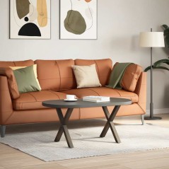 vidaXL Couchtischbeine X-Form 2 Stk. Naturstahl 50x(42-43) cm Stahl
