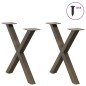vidaXL Couchtischbeine X-Form 2 Stk. Naturstahl 50x(42-43) cm Stahl vidaXL Couchtischbeine X-Form 2 Stk. Naturstahl 50x(42-43) cm Stahl