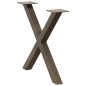 vidaXL Couchtischbeine X-Form 2 Stk. Naturstahl 50x(42-43) cm Stahl vidaXL Couchtischbeine X-Form 2 Stk. Naturstahl 50x(42-43) cm Stahl