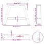 vidaXL Couchtischbeine A-Form 2 Stk. 50x(30-31) cm Stahl vidaXL Couchtischbeine A-Form 2 Stk. 50x(30-31) cm Stahl