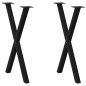 vidaXL Esstischbeine X-Form 2 Stk. Schwarz 50x(72-73) cm Stahl vidaXL Esstischbeine X-Form 2 Stk. Schwarz 50x(72-73) cm Stahl