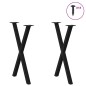 vidaXL Esstischbeine X-Form 2 Stk. Schwarz 50x(72-73) cm Stahl vidaXL Esstischbeine X-Form 2 Stk. Schwarz 50x(72-73) cm Stahl
