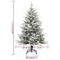 Künstlicher Weihnachtsbaum LEDs & Kugeln Beschneit 120cm PVC PE Künstlicher Weihnachtsbaum LEDs & Kugeln Beschneit 120cm PVC PE