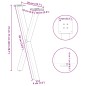 vidaXL Esstischbeine X-Form 2 Stk. Schwarz 50x(72-73) cm Stahl vidaXL Esstischbeine X-Form 2 Stk. Schwarz 50x(72-73) cm Stahl