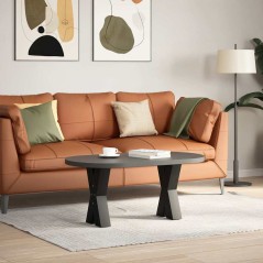vidaXL Couchtischbeine X-Form 2 Stk. Schwarz 28x(42-43) cm Stahl