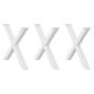 vidaXL Esstischbeine X-Form 3 Stk. Weiß 90x(72-73) cm Stahl vidaXL Esstischbeine X-Form 3 Stk. Weiß 90x(72-73) cm Stahl