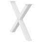 vidaXL Esstischbeine X-Form 3 Stk. Weiß 90x(72-73) cm Stahl vidaXL Esstischbeine X-Form 3 Stk. Weiß 90x(72-73) cm Stahl