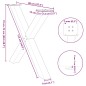 vidaXL Esstischbeine X-Form 3 Stk. Weiß 90x(72-73) cm Stahl vidaXL Esstischbeine X-Form 3 Stk. Weiß 90x(72-73) cm Stahl