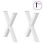 vidaXL Esstischbeine X-Form 2 Stk. Weiß 80x(72-73) cm Stahl vidaXL Esstischbeine X-Form 2 Stk. Weiß 80x(72-73) cm Stahl