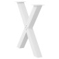 vidaXL Esstischbeine X-Form 2 Stk. Weiß 80x(72-73) cm Stahl vidaXL Esstischbeine X-Form 2 Stk. Weiß 80x(72-73) cm Stahl