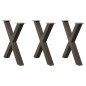 vidaXL Esstischbeine X-Form 3 Stk. Naturstahl 80x(72-73) cm Stahl vidaXL Esstischbeine X-Form 3 Stk. Naturstahl 80x(72-73) cm Stahl