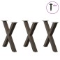 vidaXL Esstischbeine X-Form 3 Stk. Naturstahl 80x(72-73) cm Stahl vidaXL Esstischbeine X-Form 3 Stk. Naturstahl 80x(72-73) cm Stahl