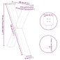 vidaXL Esstischbeine X-Form 3 Stk. Naturstahl 80x(72-73) cm Stahl vidaXL Esstischbeine X-Form 3 Stk. Naturstahl 80x(72-73) cm Stahl