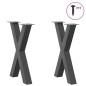 vidaXL Esstischbeine X-Form 2 Stk. Anthrazit 60x(72-73) cm Stahl vidaXL Esstischbeine X-Form 2 Stk. Anthrazit 60x(72-73) cm Stahl