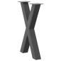 vidaXL Esstischbeine X-Form 2 Stk. Anthrazit 60x(72-73) cm Stahl vidaXL Esstischbeine X-Form 2 Stk. Anthrazit 60x(72-73) cm Stahl