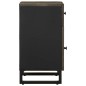 vidaXL Nachttisch Schwarz 50x33x60 cm Massivholz Mango