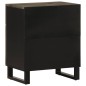 vidaXL Nachttisch Schwarz 50x33x60 cm Massivholz Mango