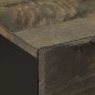 vidaXL Nachttisch Schwarz 50x33x60 cm Massivholz Mango