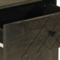 vidaXL Nachttisch Schwarz 50x33x60 cm Massivholz Mango