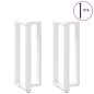 vidaXL Bartischbeine T-Form 2 Stk. Weiß 50x35x(100-101) cm Stahl vidaXL Bartischbeine T-Form 2 Stk. Weiß 50x35x(100-101) cm Stahl