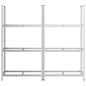 vidaXL Reifenregale mit 3 Böden 2 Stk. Silbern 110x40x200 cm Stahl vidaXL Reifenregale mit 3 Böden 2 Stk. Silbern 110x40x200 cm Stahl
