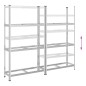 vidaXL Reifenregale mit 3 Böden 2 Stk. Silbern 110x40x200 cm Stahl vidaXL Reifenregale mit 3 Böden 2 Stk. Silbern 110x40x200 cm Stahl