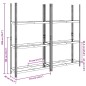 vidaXL Reifenregale mit 3 Böden 2 Stk. Silbern 110x40x200 cm Stahl vidaXL Reifenregale mit 3 Böden 2 Stk. Silbern 110x40x200 cm Stahl